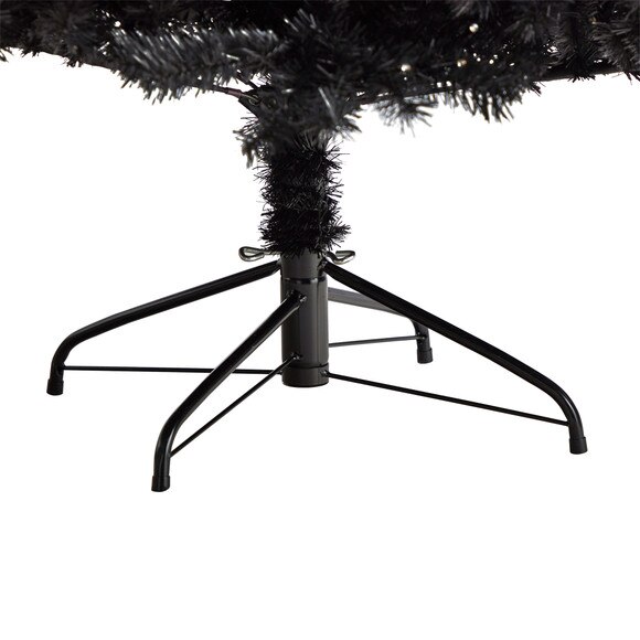7 Black Artificial Christmas Tree with 500 Clear LED Lights and 1428 Tips - SKU #T3307 - 5