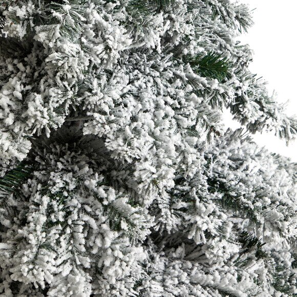 7 Flocked Austria Fir Christmas Tree with 400 Warm White LED Lights and 1063 Bendable Branches - SKU #T3315 - 4
