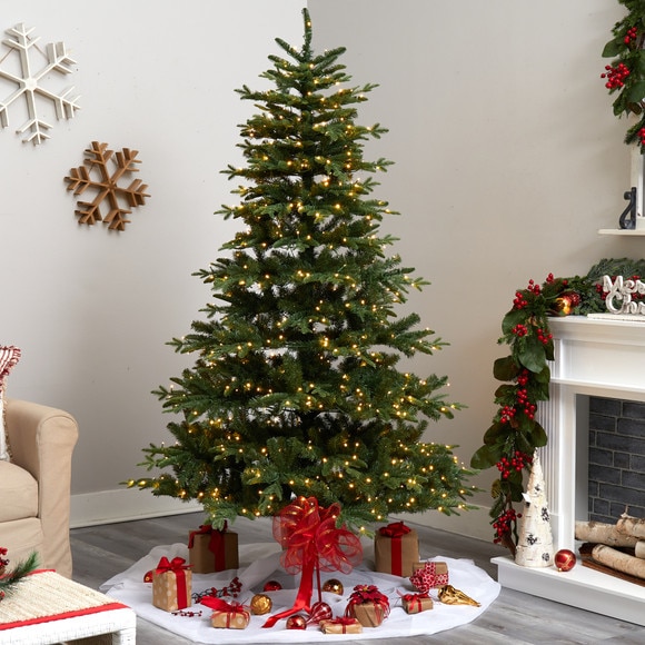 7 Montreal Spruce Christmas Tree with 650 Warm White LED Lights and 1575 Bendable Branches - SKU #T3322 - 6