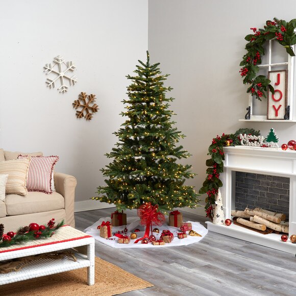 7 Montreal Spruce Christmas Tree with 650 Warm White LED Lights and 1575 Bendable Branches - SKU #T3322 - 8