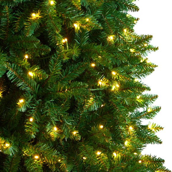 11 Slim Green Mountain Pine Christmas Tree with 950 Clear LED Lights and 2836 Bendable Branches - SKU #T3329 - 3