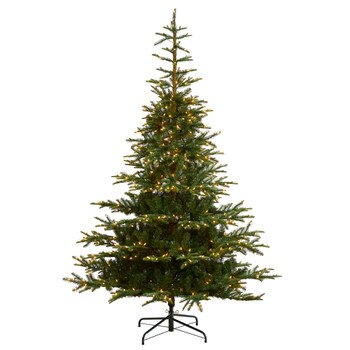 8 Layered Washington Spruce Christmas Tree with 650 Clear Lights and 1561 Bendable Branches - SKU #T3341
