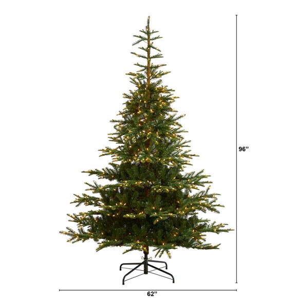 8 Layered Washington Spruce Christmas Tree with 650 Clear Lights and 1561 Bendable Branches - SKU #T3341 - 1