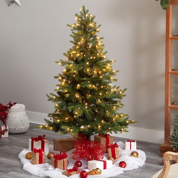 5 North Carolina Spruce Artificial Christmas Tree with 200 Clear Lights and 375 Bendable Branches - SKU #T3342 - 6