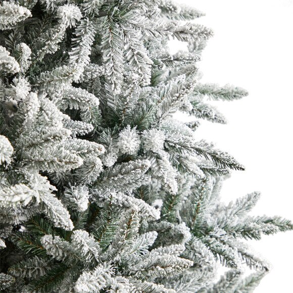 8 Flocked West Virginia Spruce Christmas Tree with 600 Clear Lights and 1856 Bendable Branches - SKU #T3349 - 4