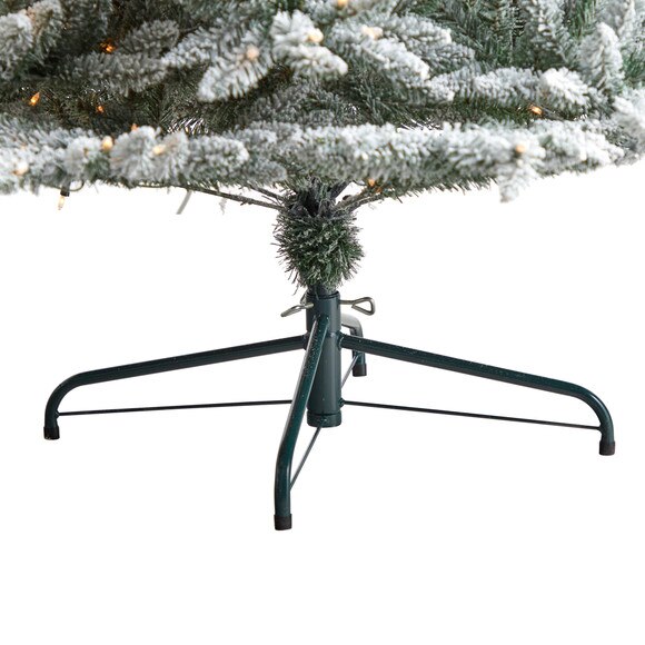 8 Flocked West Virginia Spruce Christmas Tree with 600 Clear Lights and 1856 Bendable Branches - SKU #T3349 - 5