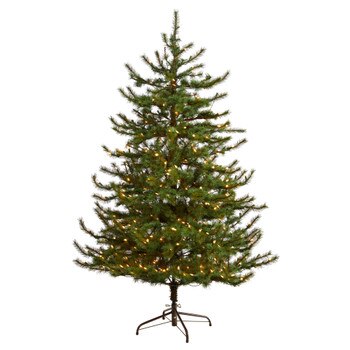 6 Vancouver Mountain Pine Artificial Christmas Tree with 1332 Bendable Branches - SKU #T3350