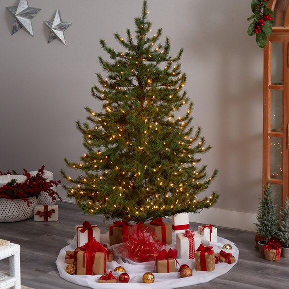 6 Vancouver Mountain Pine Artificial Christmas Tree with 1332 Bendable Branches - SKU #T3350 - 6