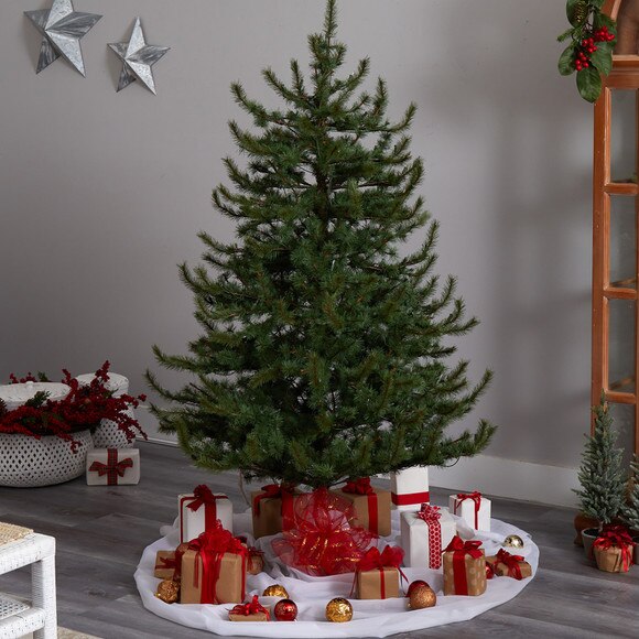 6 Vancouver Mountain Pine Artificial Christmas Tree with 1332 Bendable Branches - SKU #T3350 - 7