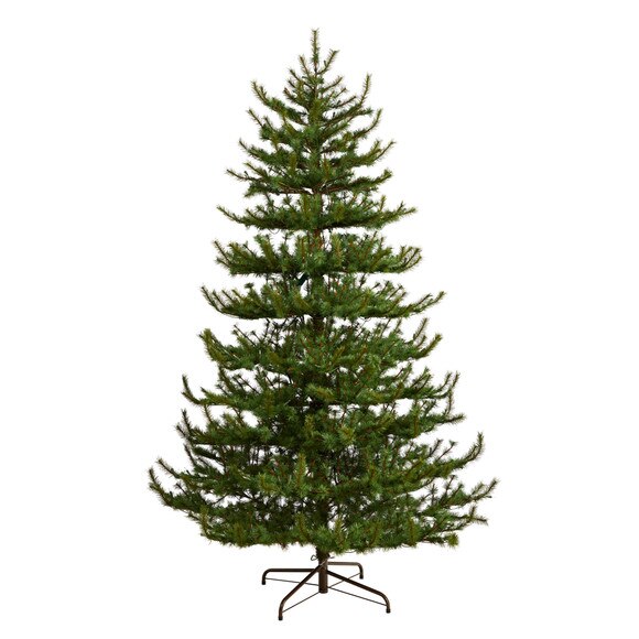 8 Vancouver Mountain Pine Artificial Christmas Tree with 650 Clear Lights and 2199 Bendable Branches - SKU #T3351 - 2