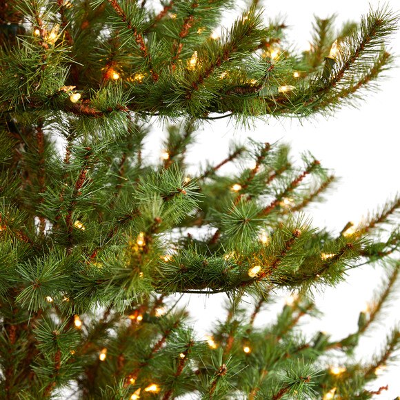 8 Vancouver Mountain Pine Artificial Christmas Tree with 650 Clear Lights and 2199 Bendable Branches - SKU #T3351 - 3