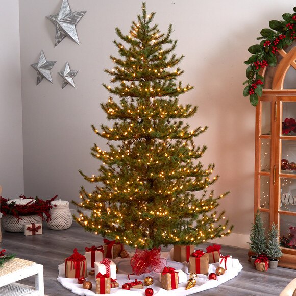 8 Vancouver Mountain Pine Artificial Christmas Tree with 650 Clear Lights and 2199 Bendable Branches - SKU #T3351 - 6