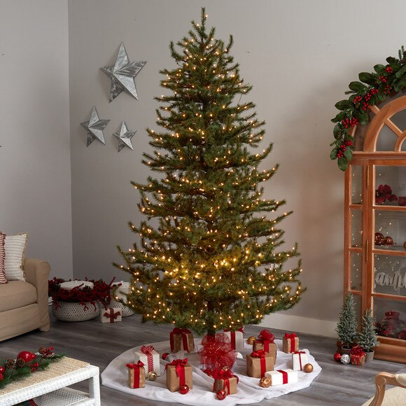 9 Vancouver Mountain Pine Artificial Christmas Tree with 750 Clear Lights and 2583 Bendable Branches - SKU #T3352 - 6
