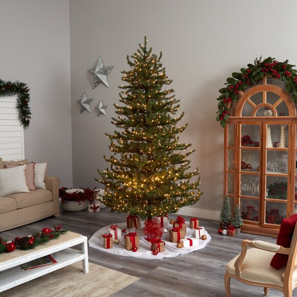 9 Vancouver Mountain Pine Artificial Christmas Tree with 750 Clear Lights and 2583 Bendable Branches - SKU #T3352 - 8