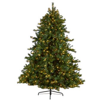 8 Wyoming Mixed Pine Artificial Christmas Tree with 650 Clear Lights and 2302 Bendable Branches - SKU #T3354