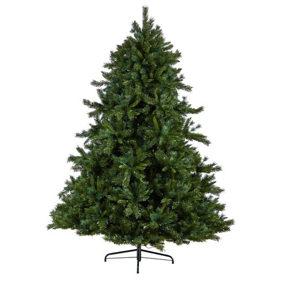 8 Wyoming Mixed Pine Artificial Christmas Tree with 650 Clear Lights and 2302 Bendable Branches - SKU #T3354 - 2