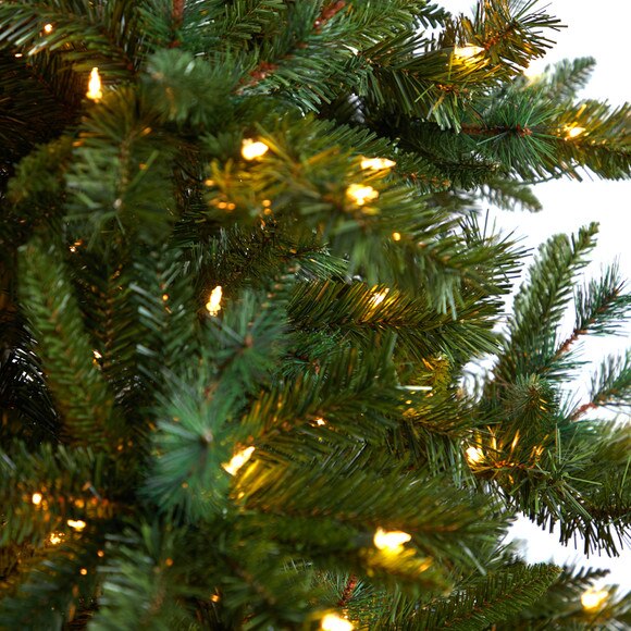 8 Wyoming Mixed Pine Artificial Christmas Tree with 650 Clear Lights and 2302 Bendable Branches - SKU #T3354 - 3