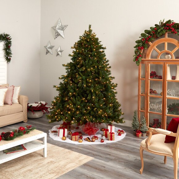 8 Wyoming Mixed Pine Artificial Christmas Tree with 650 Clear Lights and 2302 Bendable Branches - SKU #T3354 - 8