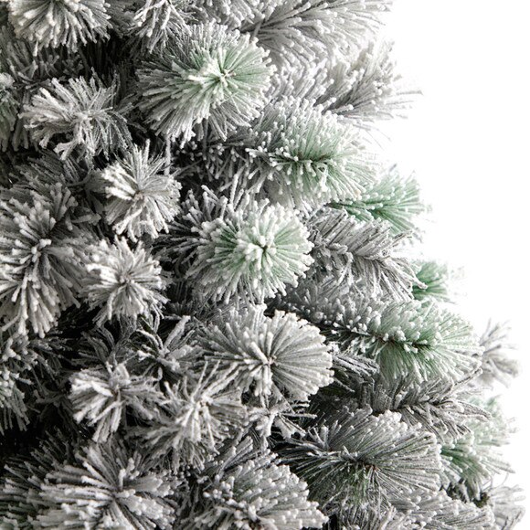 5 Flocked Oregon Pine Artificial Christmas Tree with 200 Clear Lights and 347 Bendable Branches - SKU #T3355 - 4