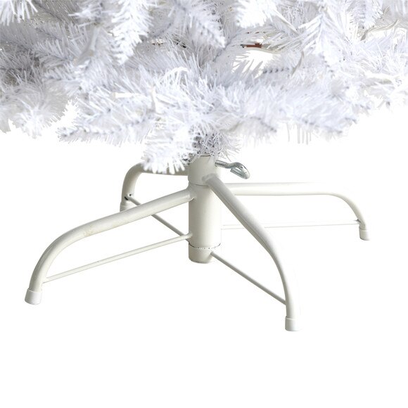 4 Slim White Artificial Christmas Tree with 100 Warm White LED Lights and 293 Bendable Branches - SKU #T3358 - 5