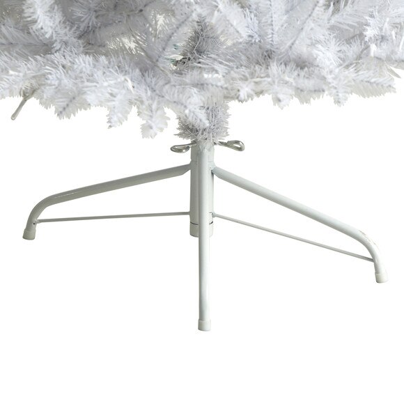 6 Slim White Artificial Christmas Tree with 250 Warm White LED Lights and 743 Bendable Branches - SKU #T3360 - 5