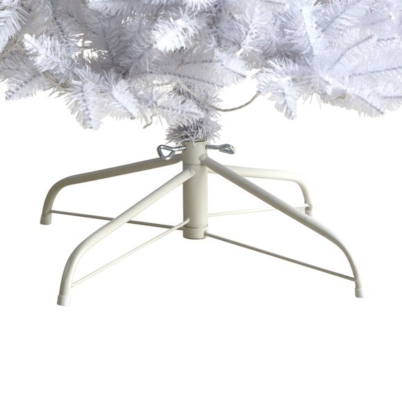 8 Slim White Artificial Christmas Tree with 400 Warm White LED Lights and 1348 Bendable Branches - SKU #T3362 - 5