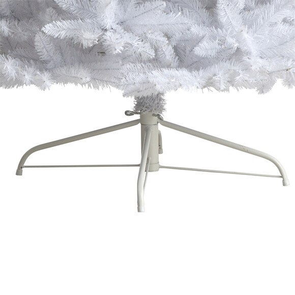 10 Slim White Artificial Christmas Tree with 800 Warm White LED Lights and 2420 Bendable Branches - SKU #T3364 - 5