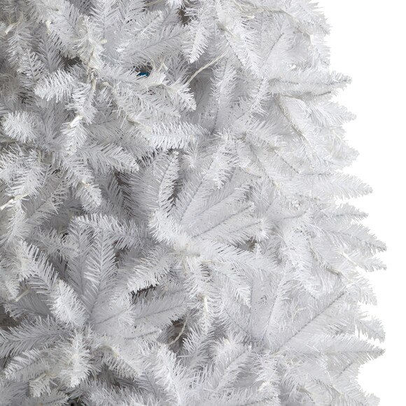 12 Slim White Artificial Christmas Tree with 1100 Warm White LED Lights and 3235 Bendable Branches - SKU #T3366 - 4