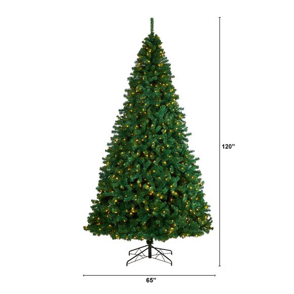 10 Northern Tip Artificial Christmas Tree with 800 Clear LED Lights and 2200 Bendable Branches - SKU #T3389 - 1