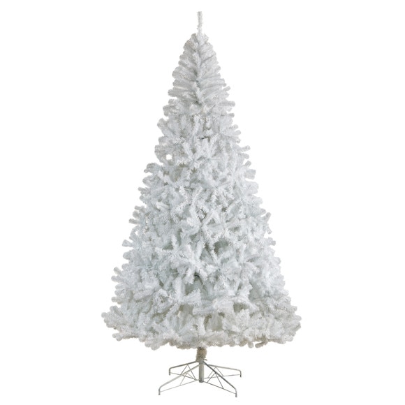 9 White Artificial Christmas Tree with 1860 Bendable Branches and 650 LED Lights - SKU #T3391 - 2