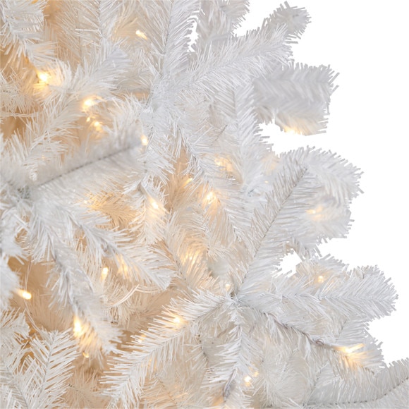 9 White Artificial Christmas Tree with 1860 Bendable Branches and 650 LED Lights - SKU #T3391 - 3