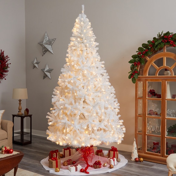 9 White Artificial Christmas Tree with 1860 Bendable Branches and 650 LED Lights - SKU #T3391 - 6