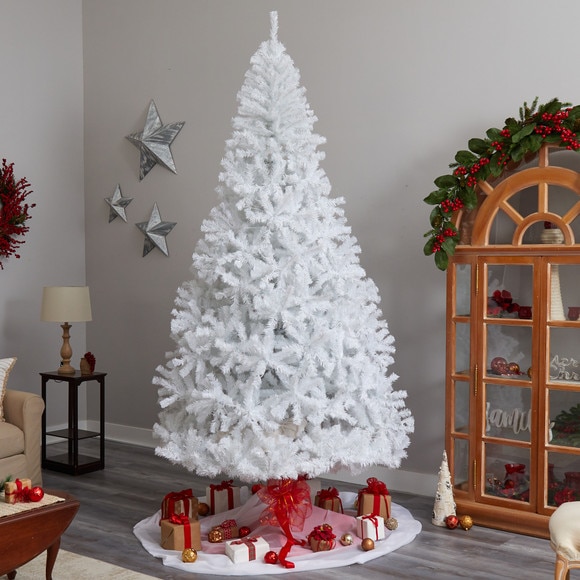 9 White Artificial Christmas Tree with 1860 Bendable Branches and 650 LED Lights - SKU #T3391 - 7