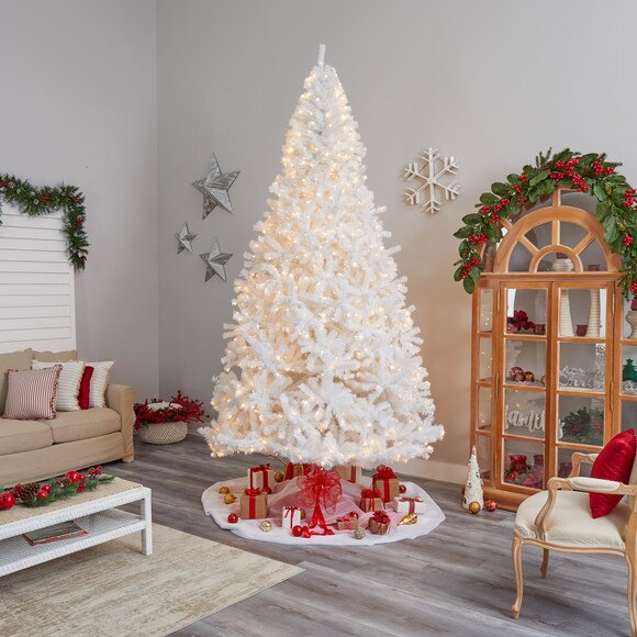 11 White Artificial Christmas Tree with 2720 Bendable Branches and 1000 LED Lights - SKU #T3393 - 8
