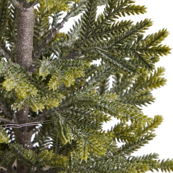 26 Pine Natural Look Artificial Christmas Tree with 35 Warm White Lights in Rustic Metal Planter - SKU #T3402 - 4