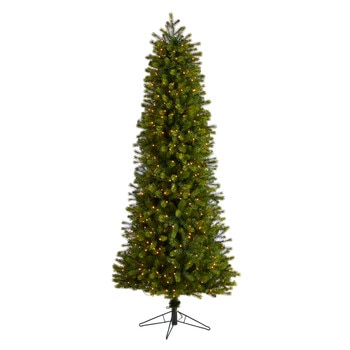 7.5 Slim Colorado Mountain Spruce Tree with 600 Multifunction Warm White Micro LED Lights - SKU #T3512