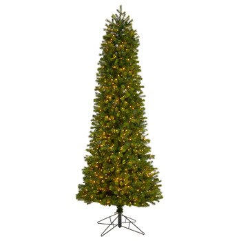 8.5 Slim Colorado Mountain Spruce Tree with 900 Multifunction Warm White Micro LED Lights - SKU #T3513