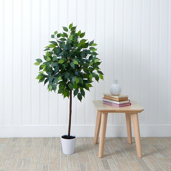 4 Artificial Ficus Tree with Decorative Planter - SKU #T4425 - 3