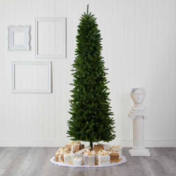 8 Slim Green Mountain Pine Artificial Christmas Tree with 1348 Bendable Branches - SKU #T4491 - 6