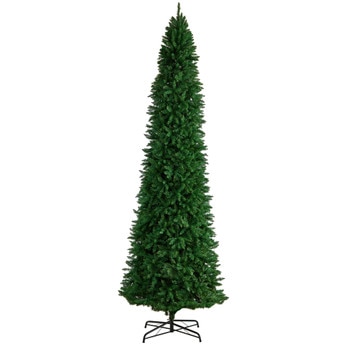 12 Slim Green Mountain Pine Artificial Christmas Tree with 3235 Bendable Branches - SKU #T4493