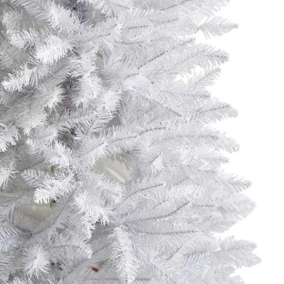 6 Slim White Artificial Christmas Tree with 743 Bendable Branches - SKU #T4500 - 2