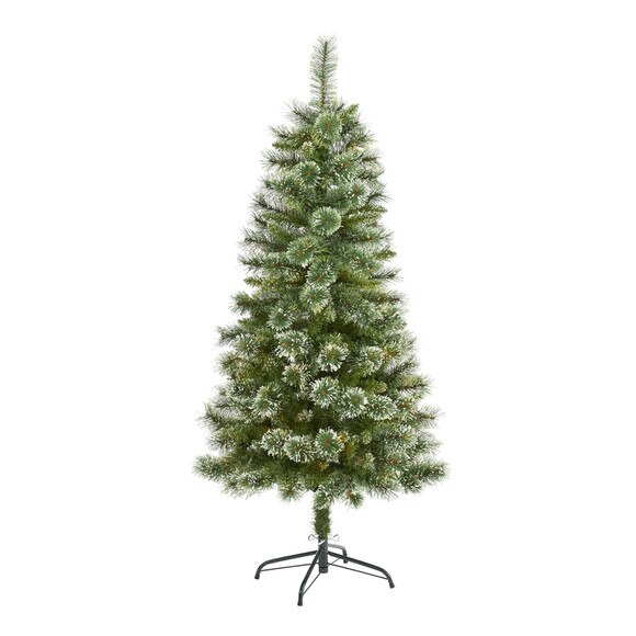 5 Wisconsin Slim Snow Tip Pine Artificial Christmas Tree with 298 Bendable Branches - SKU #T4506