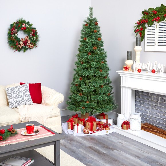 7 White Mountain Pine Artificial Christmas Tree with 723 Bendable Branches - SKU #T4510 - 4