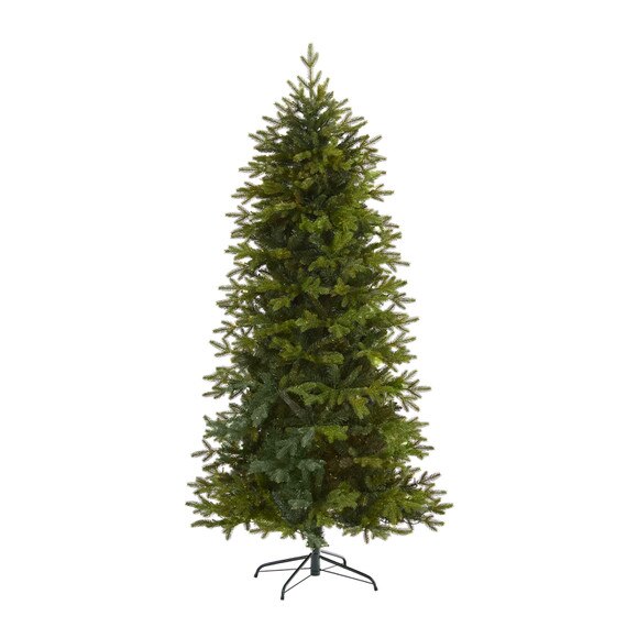 7 Belgium Fir Natural Look Artificial Christmas Tree with 1894 Bendable Branches - SKU #T4512