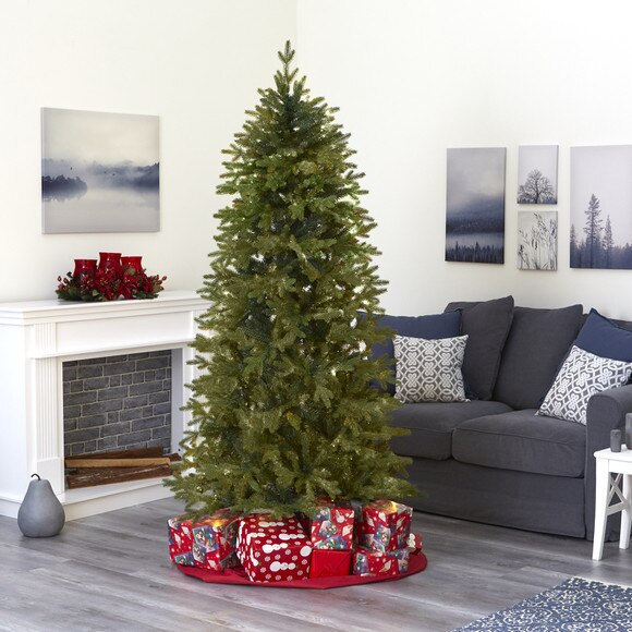 7 Belgium Fir Natural Look Artificial Christmas Tree with 1894 Bendable Branches - SKU #T4512 - 4