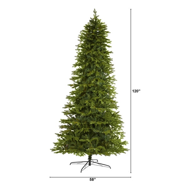 10 Belgium Fir Natural Look Artificial Christmas Tree with 3514 Bendable Branches - SKU #T4514 - 1