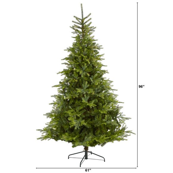 8 North Carolina Spruce Artificial Christmas Tree with 1303 Bendable Branches - SKU #T4515 - 1