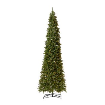 13 Artificial Slim Green Mountain Pine Christmas Tree with 1360 Warm White LED Lights and 3924 Bendable Branches - SKU #T4534