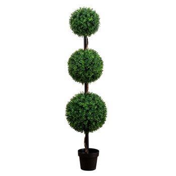 5 Artificial Triple Ball Boxwood Topiary Tree Indoor/Outdoor - SKU #T4559