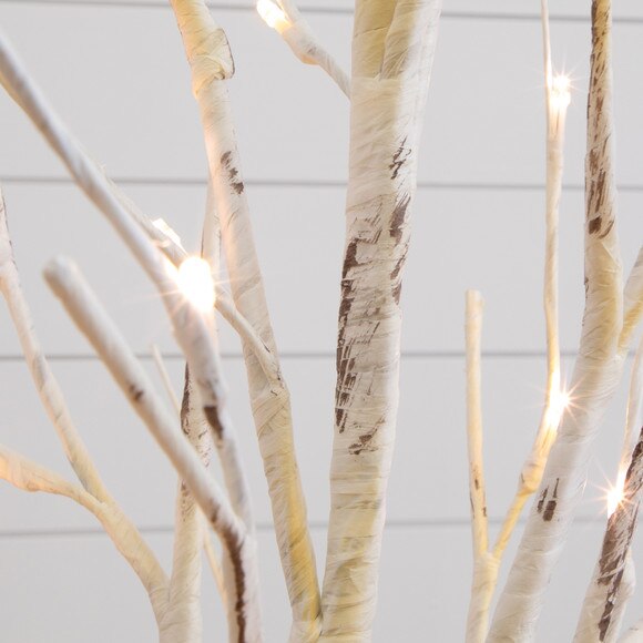 4 Pre-Lit Artificial Birch Tree with 50 Warm White LED Lights - SKU #T4561 - 3